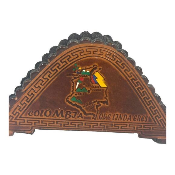 Columbia Handcrafted Leather Coasters Set Of 6 WIth Holder Colombian Souvenirs - Picture 13 of 16